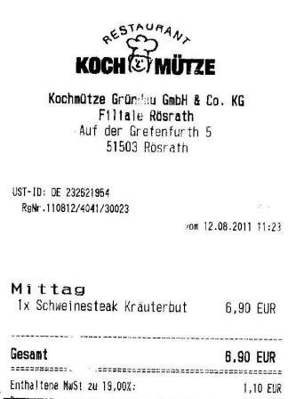 sgnd Hffner Kochmtze Restaurant